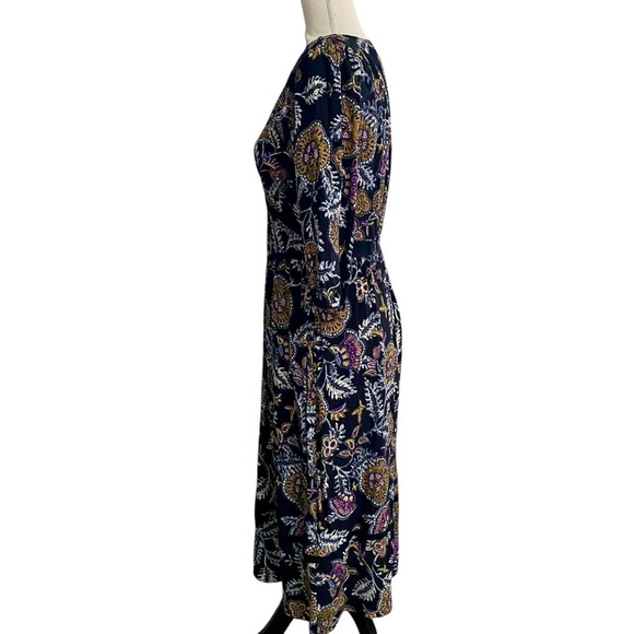 Ba&sh Vienne Black Floral Midi Dress Boho Wedding Guest US 6 - Picture 11 of 16